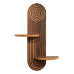 Ραφιέρα τοίχου Artwill Megapap Mdf χρώμα wenge 46x13x70εκ. - Image 4