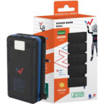 Ηλιακό Power Bank Wonder WX20S 20000mAh 5V/2A 7.5W με 5 Ηλιακά Πάνελ, 2 x USB-A και 1 x USB-C Έξοδο και Φακό Μαύρο