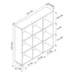 Βιβλιοθήκη Dokia Megapap χρώμα λευκό 88,4x19,8x100,3εκ. - Image 2