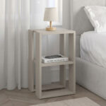Κομοδίνο - Τραπεζάκι βοηθητικό Lonie Megapap χρώμα sandstone 34x30x55εκ.