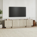 Έπιπλο τηλεόρασης Lowen Megapap χρώμα travertine 180x35x46,2εκ.