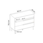 Συρταριέρα Arch Megapap χρώμα sandstone 98x40x78,5εκ. - Image 6