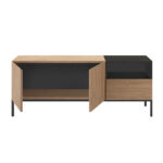 Έπιπλο τηλεόρασης Cailin Megapap χρώμα sepet oak - black wood 140x41,8x55εκ. - Image 4