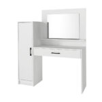 Τουαλέτα με καθρέπτη Kaunos Megapap χρώμα λευκό 123,8x40x148,2εκ. - Image 6