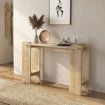 Κονσόλα Mendoza Megapap χρώμα sapphire oak - travertine 130,8x35x76,8εκ. - Image 3