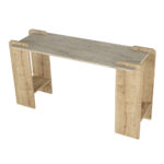Κονσόλα Mendoza Megapap χρώμα sapphire oak - travertine 130,8x35x76,8εκ. - Image 6