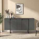 Μπουφές Orontes Megapap χρώμα ανθρακί 160x35,2x80εκ. - Image 3